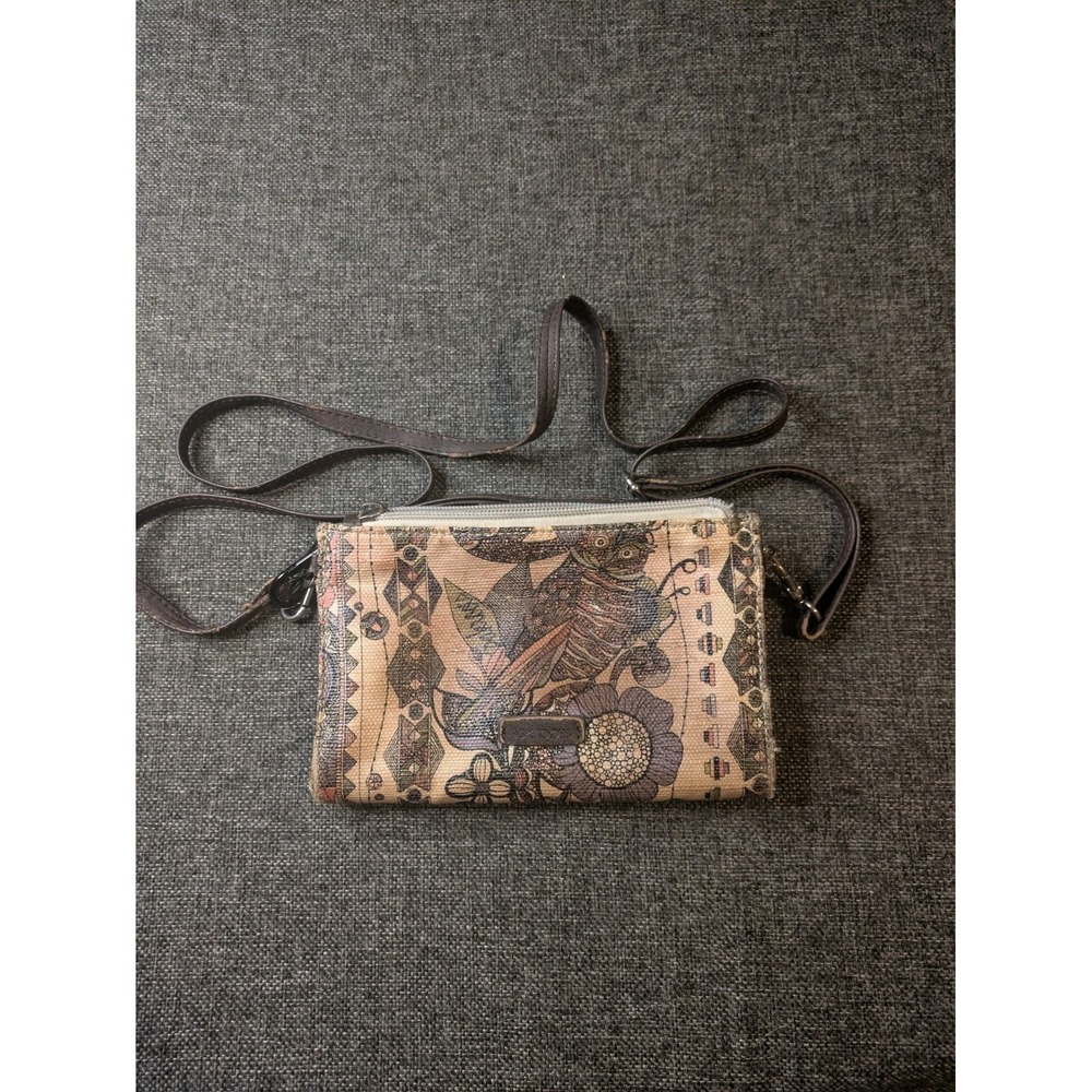 Sakroots Crossbody Owl Handbag Purse Pockets Wallet Boho Hippie Nature Peace